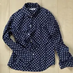 COMME des GARCONS ドット柄 丸襟長袖シャツ XSのサムネイル
