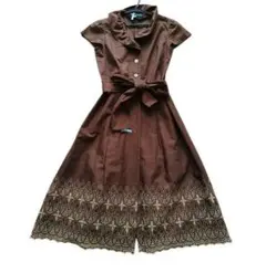 M'S GRACY ブラウン ロングワンピース 36のサムネイル