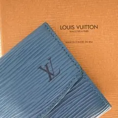 LOUIS VUITTON ルイヴィトン エピレザー コインケース 小銭入れ 青
