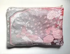 No.359 ファスナー25cm ポーチ　帯リメイク　タブレット御朱印入れなど
