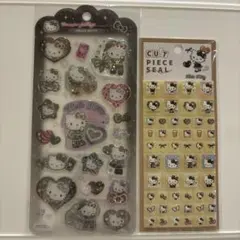 【正規品】 サンリオ キティ　ドロップジュエリー 黒　 タイルシール　ギャル