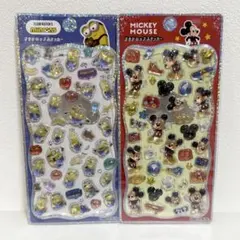 【ラスト1セット☆】ミニオンズ ミッキープチドロップステッカー2枚セット海外製品