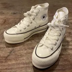 極美品！コンバース オールスター リフテッド ハイカット 厚底 ホワイト