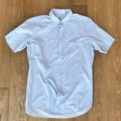 XL UNIQLO ユニクロ 半袖シャツ ライトブルー ボタンダウン