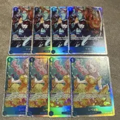 ワンピースカード　　サボSR レベッカSR 各４枚セット