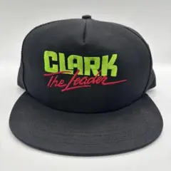 80s~　ヴィンテージ　US製　CLARK　企業物　刺繍ロゴ　トラッカーキャップ