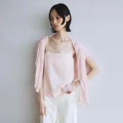 M 新品 シールームリン パッドin Lacy Satinキャミソール ブラック