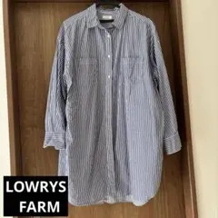 LOWRYS FARM ブルーストライプ 長袖シャツ　チュニック