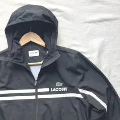 ラコステ　ナイロン　パーカー　ブラック　L 大きめ　ワニ　軽量　美品　ブルゾン