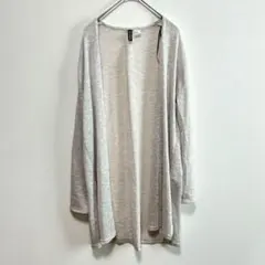 ディバイデッド　カーディガン　長袖　ロング　薄手　春夏秋　灰色　スリット　SS