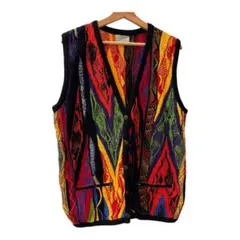 値下げ 90s クージー COOGI AUSTRALIA 3D ニットベスト M