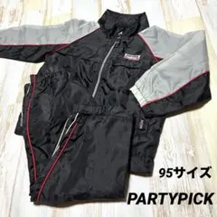 PARTYPICK キッズ ジャージ 上下セット ブラック