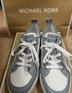 25 MICHAEL KORS スニーカー ホワイト ライムグリーン - メルカリ