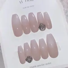 【現品】ネイルチップ ワンホン 韓国 ベイビーブーマー クローバースナ系 ピンク