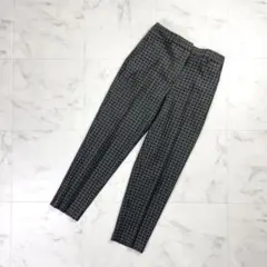 美品セオリーリュクス 総柄ジャガードテーパードパンツ 茶色サイズ36*ND342