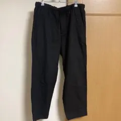 ZARA コットンリネン イージーパンツ ネイビー L