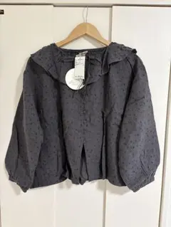 【Slow linen】柄アソートフリルブラウス