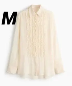 ステラマッカートニー H&M シルクブレンドラッフルビブブラウス 未使用