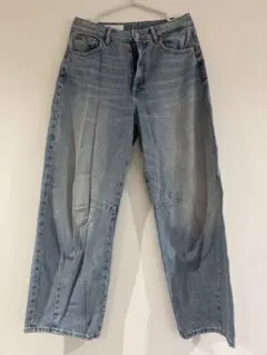 ZARA ライトブルー ワイドレッグデニム