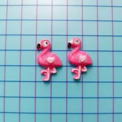 コロコロ目玉フラミンゴ　デコパーツ