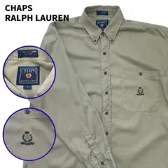 90s CHAPS Ralph Lauren BD ベージュ オーバーサイズ Lのサムネイル
