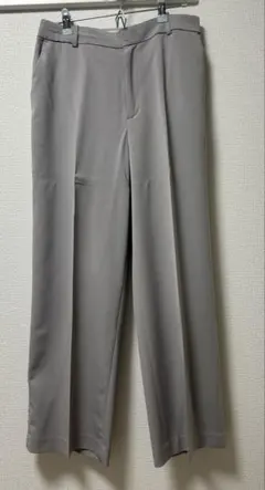 値下げ！【美品】AOKI LES MUES ワイドパンツ ライトグレー 11