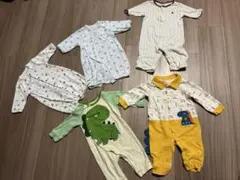 ベビー服 5点セット ロンパース　くま柄　ドット柄　水玉　恐竜　男の子　出産