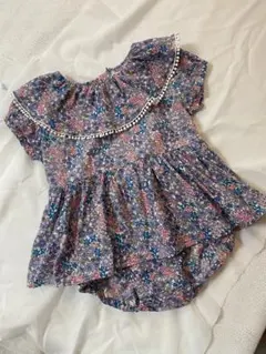 花柄 ベビー ロンパース