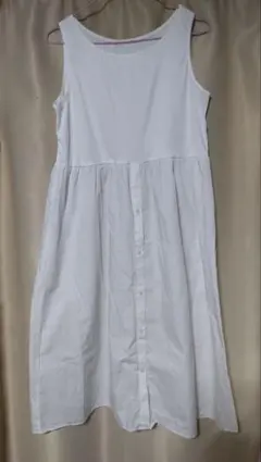 GU ノースリーブ ホワイトワンピース　最終価格