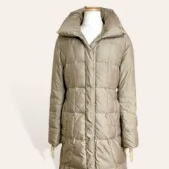 ❤️人気 エムプルミエ ブラック カーキ シンプル ロングダウンコート 36 S