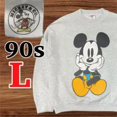 90s Disney MICKEY&COヴィンテージスウェット 青パンミッキー①
