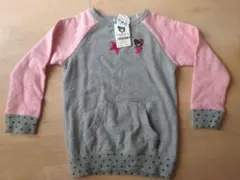 ミキハウス　DOUBLE.B 120cm トレーナー グレー/ピンク