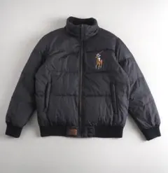 ラルフローレン　ダウンジャケット　ブラック　ビックポニー刺繍　美品
