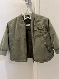 オリーブグリーン MA-1ジャケット　リバーシブル　80サイズ
