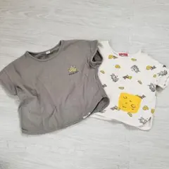 トムとジェリー Tシャツ 80 90 クリーム グレー 2点セット まとめ売り