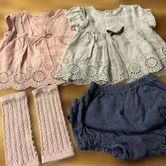 プティマイン　女の子　トップス　ブルマ　レッグウォーマーセット　70センチ
