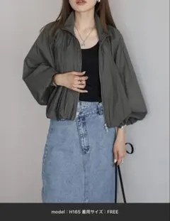 新品未使用タグ付★Bonjour Saganショート丈シアーボリュームブルゾン