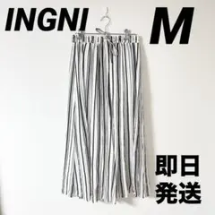 【INGNI】 新品 未使用 ストライプ ガウチョパンツ M