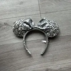 ディズニーカチューシャ ミニースパンコールシルバー