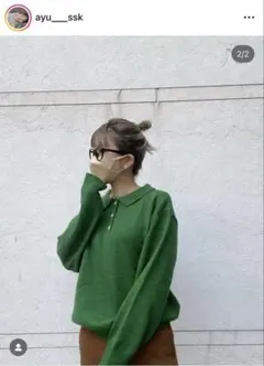 vacancy グリーン ニット 長袖