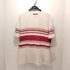 90s〜00s バナナリパブリック 太ボーダー 半袖ニット M