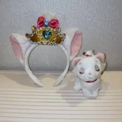 マリー 耳 カチューシャ 王冠付き ディズニー　Disney おしゃれキャット