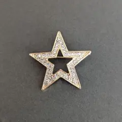 スター ラインストーン ゴールド ブローチ N93-9 星