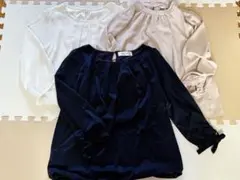 L★7分袖ブラウス3点まとめ売り オフィスカジュアル 大人女子 春夏秋冬