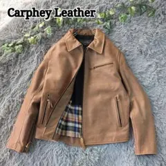 Carphey Leather 牛革 本革 レザージャケット キャメル バイカー