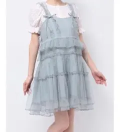 メリージェニー チュール ドロスト ミニ キャミワンピース 松本かれん リボン merry jenny チュールドロストミニキャミワンピース - メルカリ