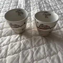 フクロウデザイン 湯飲み 2個セット