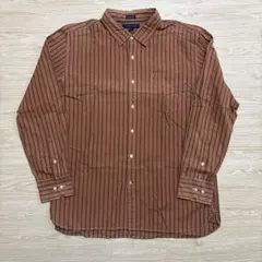 TOMMY HILFIGER 長袖シャツ XL ストライプ マチ付き 古着