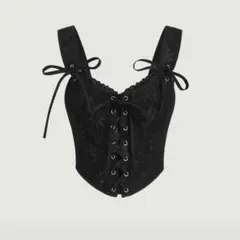 SHEIN MOD レースアップフロント キャミトップ バレエコア ゴスロリ