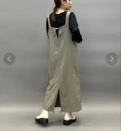 大幅お値下げ♡niko and... ジャンバースカート　ロングワンピースカーキ